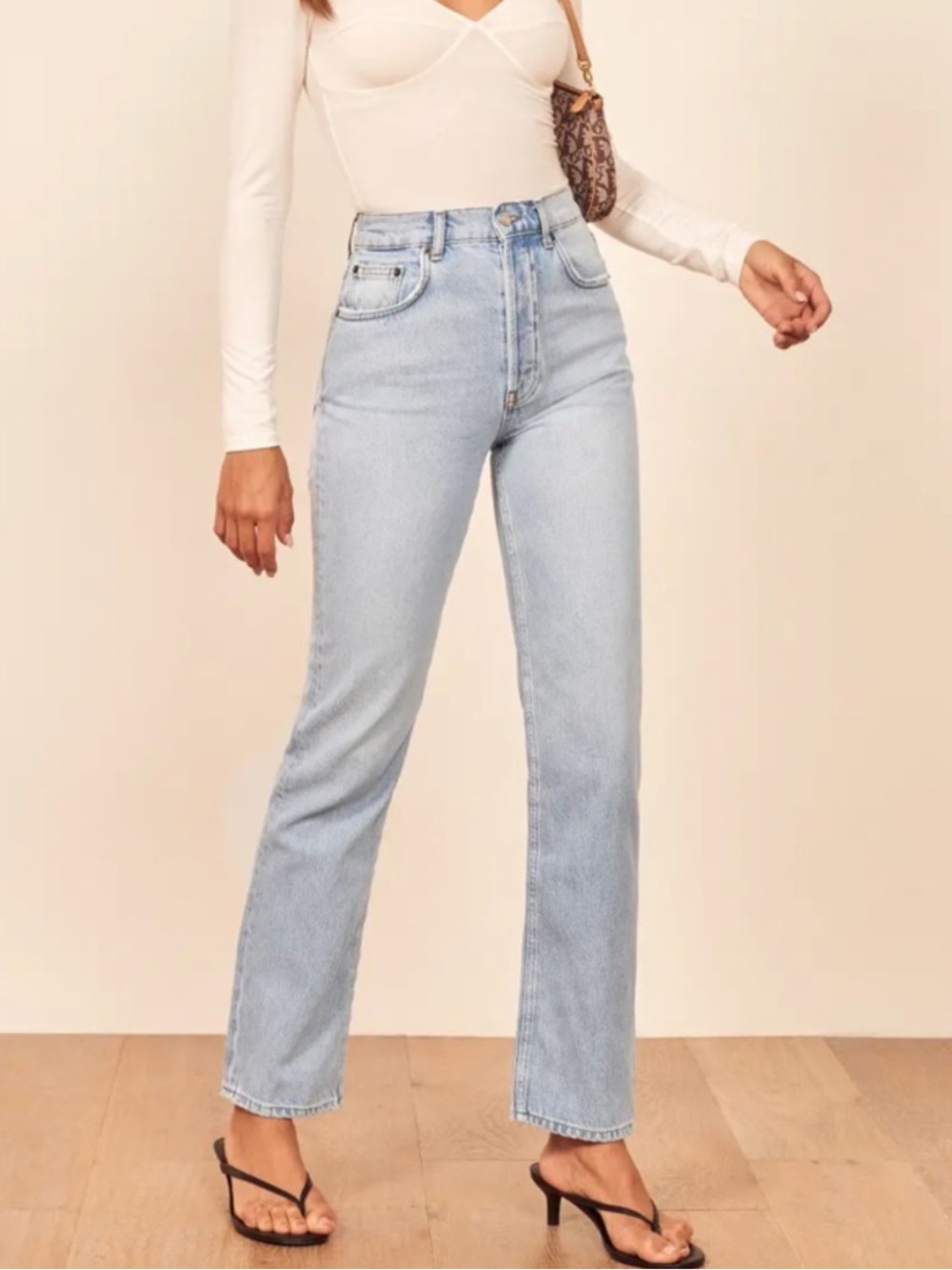 Reformation Cynthia High Rise Straight Jeans